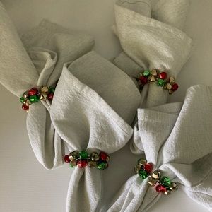 Jingle bell napkin rings